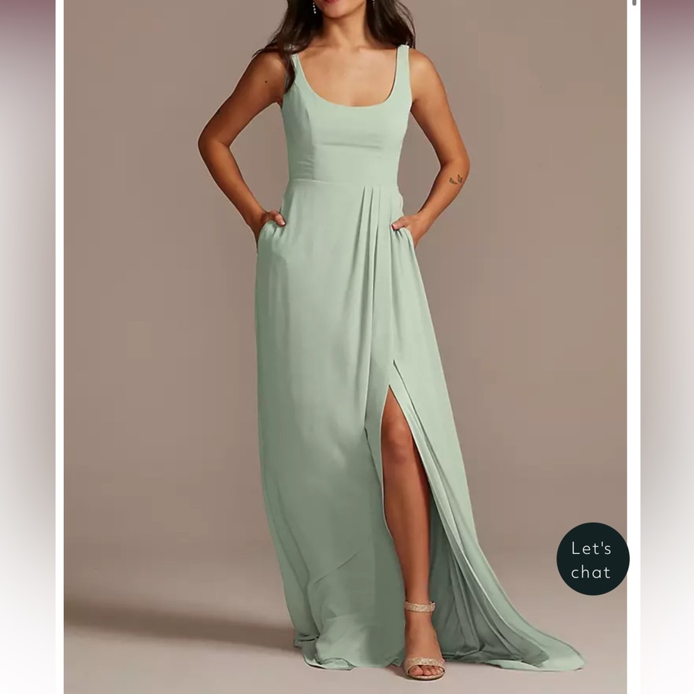 CELEBRATE DB STUDIO Tank Scoop Neck Dress Dusty Sage Size 4‎ New With Tags